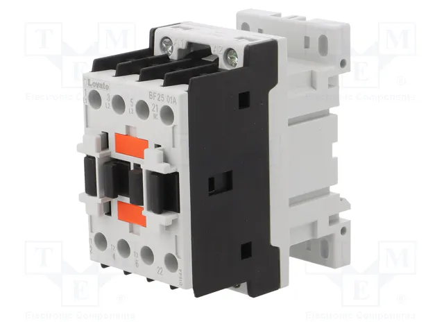 LOVATO ELECTRIC Contactor 3-polar 25A 24VAC NC