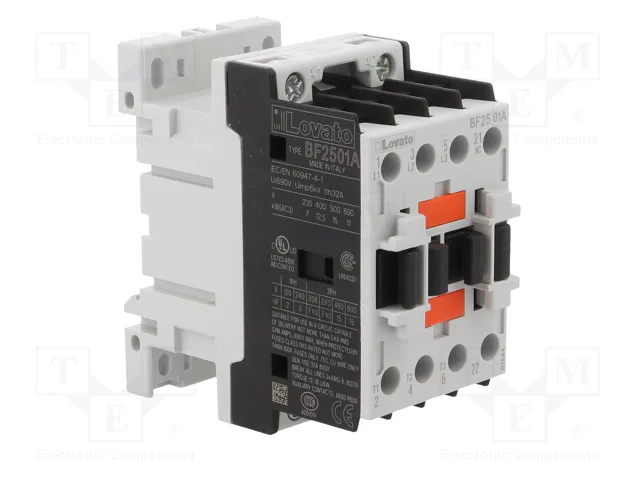 LOVATO ELECTRIC Contactor 3-polar 25A 24VAC NC