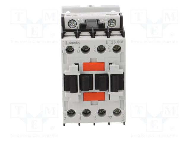 LOVATO ELECTRIC Contactor 3-polar 25A 24VAC NC