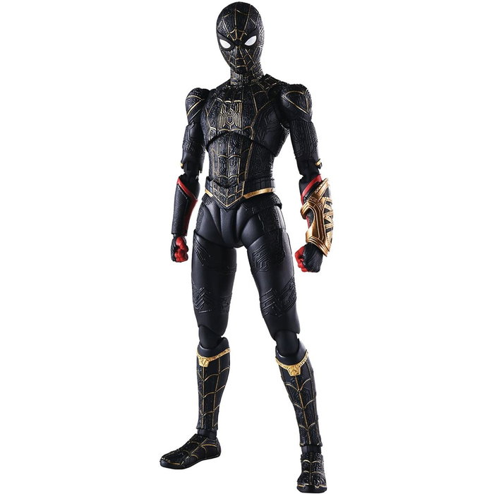 Tamashii Nations S.H. Figuarts Figura Spider-Man Traje Negro y Dorado Special Set - Marvel Spider-Man: No Way Home