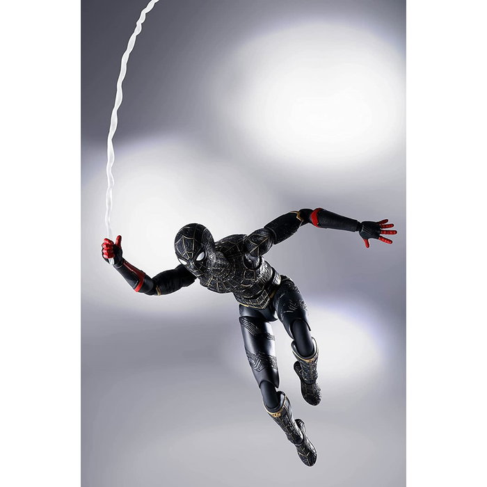 Tamashii Nations S.H. Figuarts Figura Spider-Man Traje Negro y Dorado Special Set - Marvel Spider-Man: No Way Home