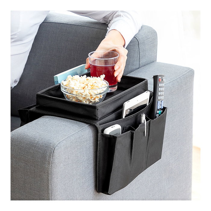Innovagoods Bandeja para Sofá con Organizador de Mandos V0101223 Negro