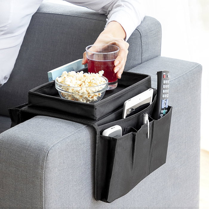 Innovagoods Bandeja para Sofá con Organizador de Mandos V0101223 Negro