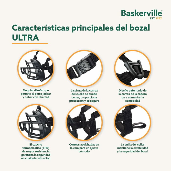 Company Of Animals Baskerville Ultra Muzzle 4 Negro