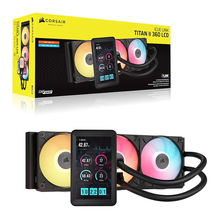 Corsair iCUE LINK TITAN II 360 RX LCD Negro