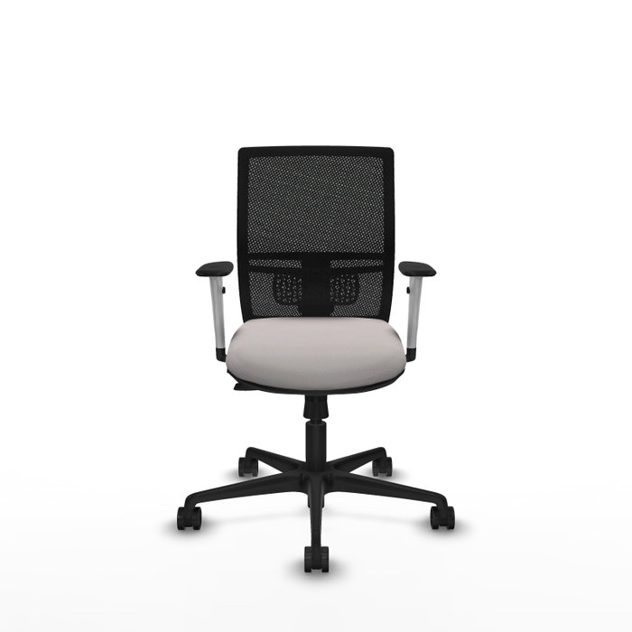 PIQUERAS Y CRESPO Silla de oficina Yunquera con mecanismo Sincro/Traslack, Blanco y Negro PIQUERAS Y CRESPO Silla de oficina Yunquera con mecanismo Sincro/Traslack, Blanco y Negro