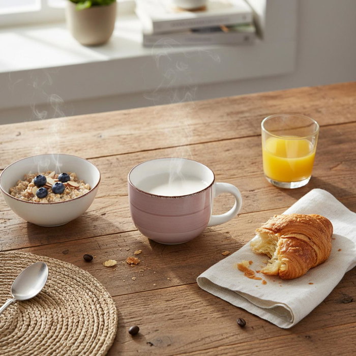 Quid Taza de desayuno Jumbo Vita Morning Peoni Rosa 47cl