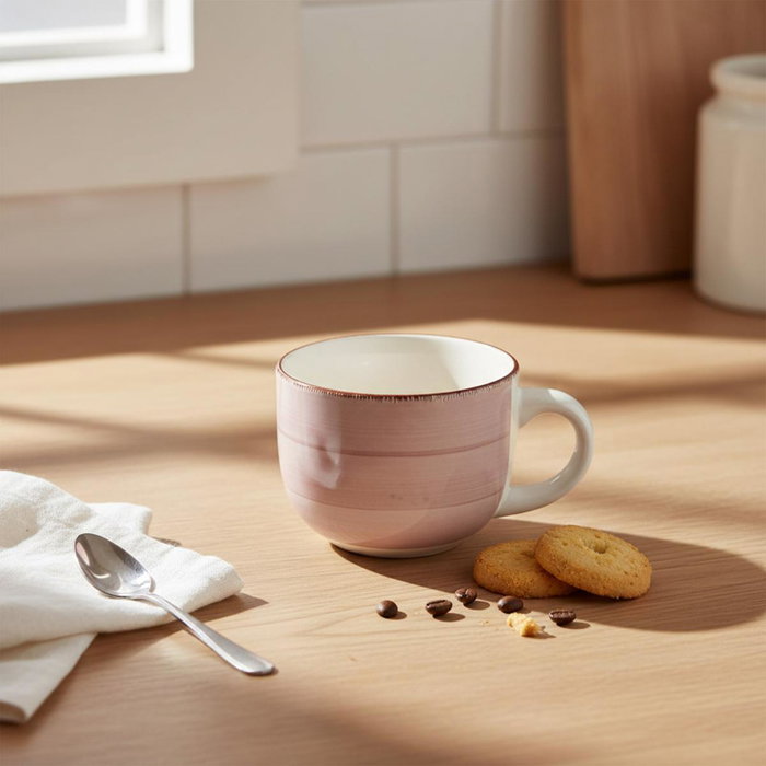 Quid Taza de desayuno Jumbo Vita Morning Peoni Rosa 47cl