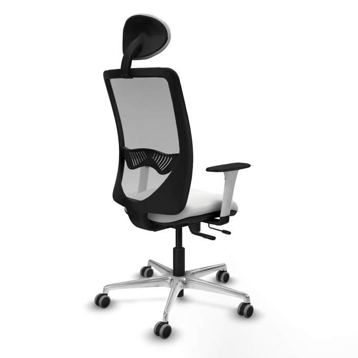PIQUERAS Y CRESPO Silla de oficina Zulema con mecanismo Sincro/Traslack, Blanco y Gris
