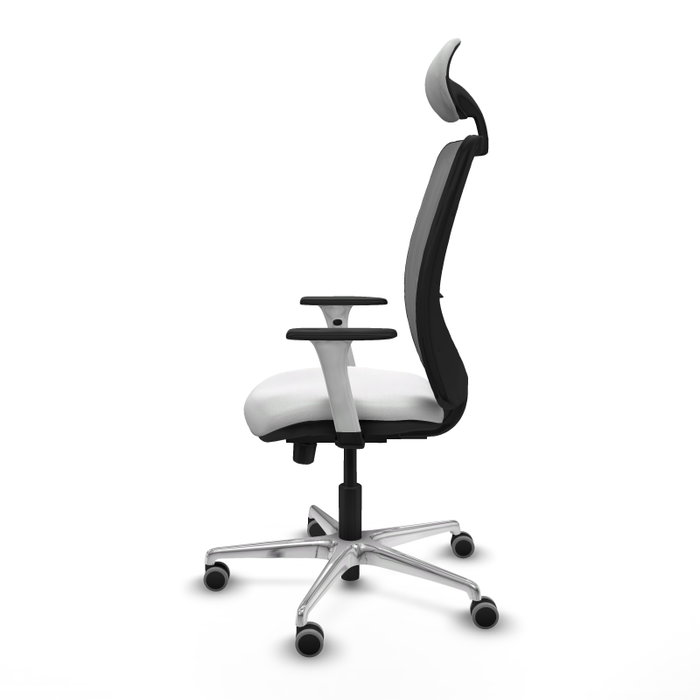 PIQUERAS Y CRESPO Silla de oficina Zulema con mecanismo Sincro/Traslack, Blanco y Gris