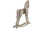 DKD Home Decor Figura de Caballo en Mango y Metal, Natural/Plateado