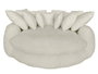 DKD Home Decor Sofá de Poliéster y Espuma Beige con Cojines