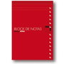 Pacsa Bloc de notas formato cuarto con 80 hojas cuadrícula 4x4 rojo
