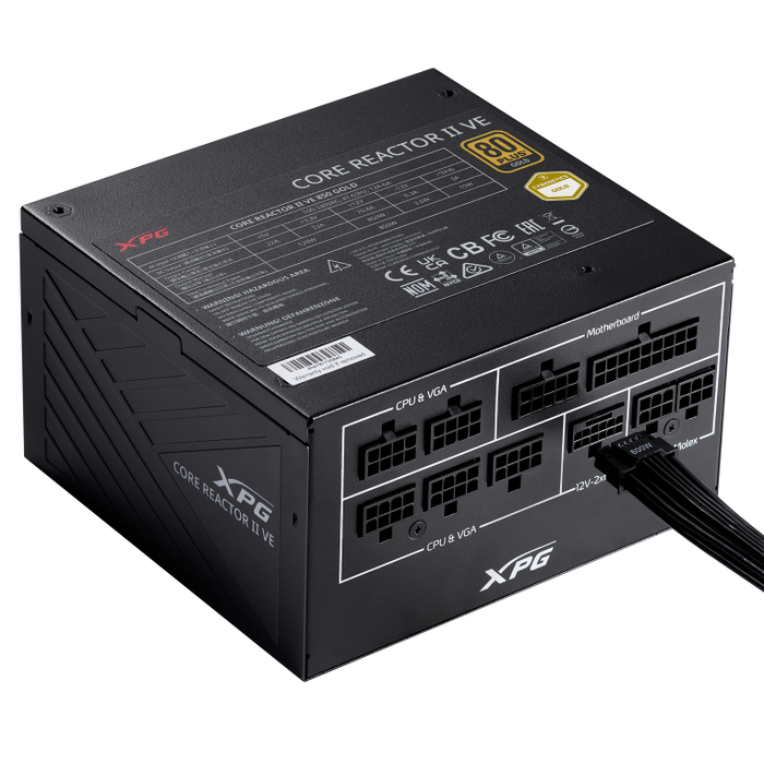 XPG CORE REACTOR II VE 650W ATX 3.1 80 PLUS Gold Fuente de Alimentación, Negro XPG CORE REACTOR II VE 650W ATX 3.1 80 PLUS Gold Fuente de Alimentación, Negro