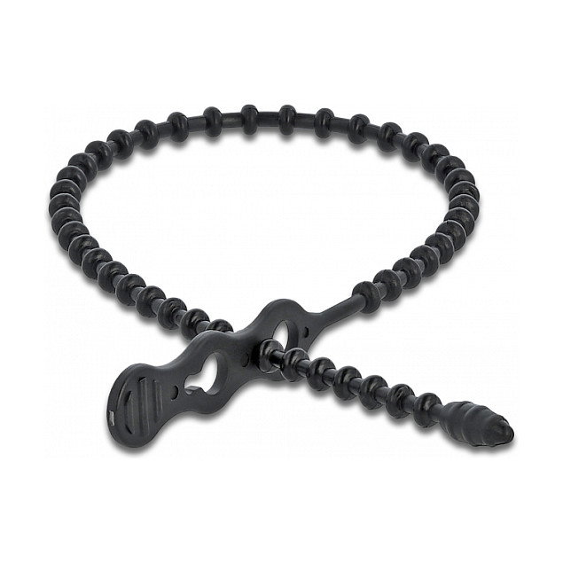 DeLOCK Brida de bolas reutilizable 310 x 4,5 mm Negro (10 piezas)
