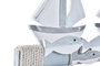 DKD Home Decor Perchero de Pared Remo Azul y Blanco