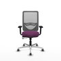 PIQUERAS Y CRESPO Silla de oficina Zulema con mecanismo Sincro/Traslack, Morado y Gris