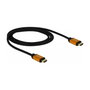 DeLOCK Cable HDMI Ultra High Speed 85727 48 Gbps 8K 60 Hz 1 m Negro Dorado - Compatible con Resolucion 7680 x 4320 Pixeles y Audio ARC