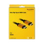 DeLOCK Cable HDMI Ultra High Speed 85727 48 Gbps 8K 60 Hz 1 m Negro Dorado - Compatible con Resolucion 7680 x 4320 Pixeles y Audio ARC
