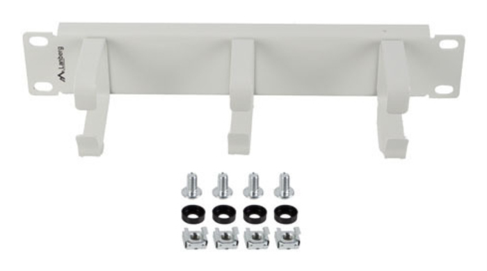 Lanberg AK-1702-S Organizador de cables 10 pulgadas 3 anillas tipo B gris