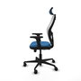 PIQUERAS Y CRESPO Silla de oficina Jorquera con mecanismo Sincro/Traslack, Azul claro y Blanco