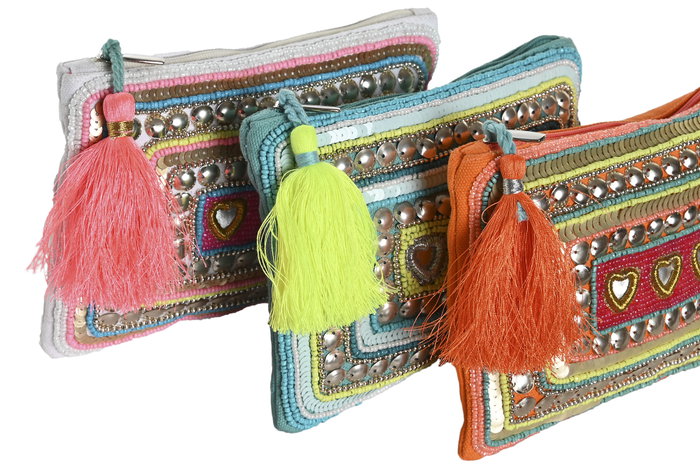 DKD Home Decor Neceser Mediterraneo Little purse Multicolor Verde 2 x 13 x 18.5 cm (6 Unidades) DKD Home Decor Neceser Mediterraneo Little purse Multicolor Verde 2 x 13 x 18.5 cm (6 Unidades)