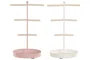 DKD Home Decor Joyero Metal Perla Rosa y Blanco