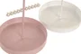 DKD Home Decor Joyero Metal Perla Rosa y Blanco
