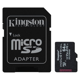 Kingston 64GB microSDXC Industrial C10 A1 pSLC con adaptador