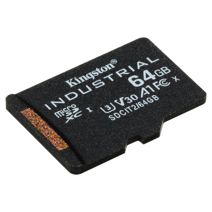 Kingston Tarjeta microSDXC 64GB Industrial C10 A1 pSLC UHS-I 100MB/s + Adaptador SD Kingston Tarjeta microSDXC 64GB Industrial C10 A1 pSLC UHS-I 100MB/s + Adaptador SD