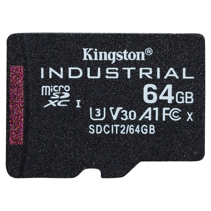 Kingston Tarjeta microSDXC 64GB Industrial C10 A1 pSLC UHS-I 100MB/s + Adaptador SD Kingston Tarjeta microSDXC 64GB Industrial C10 A1 pSLC UHS-I 100MB/s + Adaptador SD