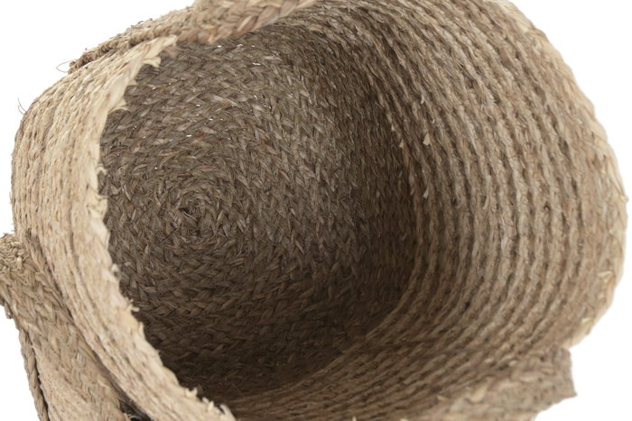 DKD Home Decor Set de 2 Cestas de Fibra Natural 35x35x60 cm