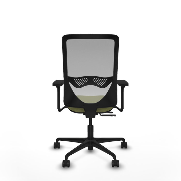 PIQUERAS Y CRESPO Silla de oficina Zulema con mecanismo Sincro/Traslack, Verde oliva y Gris