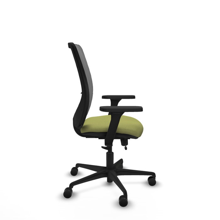 PIQUERAS Y CRESPO Silla de oficina Zulema con mecanismo Sincro/Traslack, Verde oliva y Gris