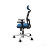 PIQUERAS Y CRESPO Silla de oficina Yunquera con mecanismo Sincro, Azul claro y Negro