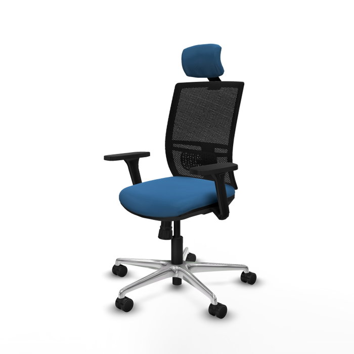 PIQUERAS Y CRESPO Silla de oficina Yunquera con mecanismo Sincro, Azul claro y Negro PIQUERAS Y CRESPO Silla de oficina Yunquera con mecanismo Sincro, Azul claro y Negro