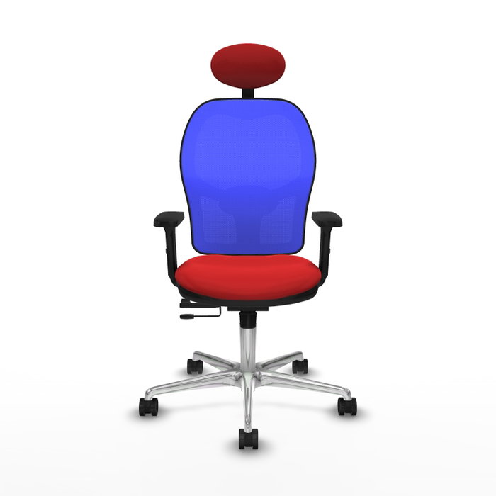 PIQUERAS Y CRESPO Silla de oficina Jorquera con mecanismo Sincro/Traslack, Rojo y Azul PIQUERAS Y CRESPO Silla de oficina Jorquera con mecanismo Sincro/Traslack, Rojo y Azul