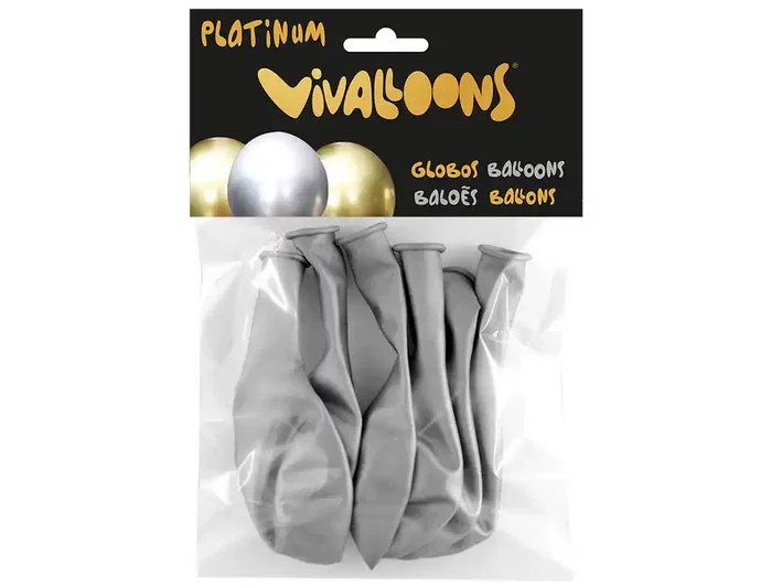 VIVALLOONS Platinum Plata Bolsa de 6