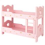 WOOMAX Litera de madera para muñecas rosa con estrellas