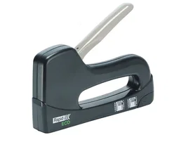 Rapid Grapadora Clavadora Ecológica Negra 100% Plástico Reciclado, Utiliza Grapas Nº 13 y Nº 53 para Bricolaje y DIY