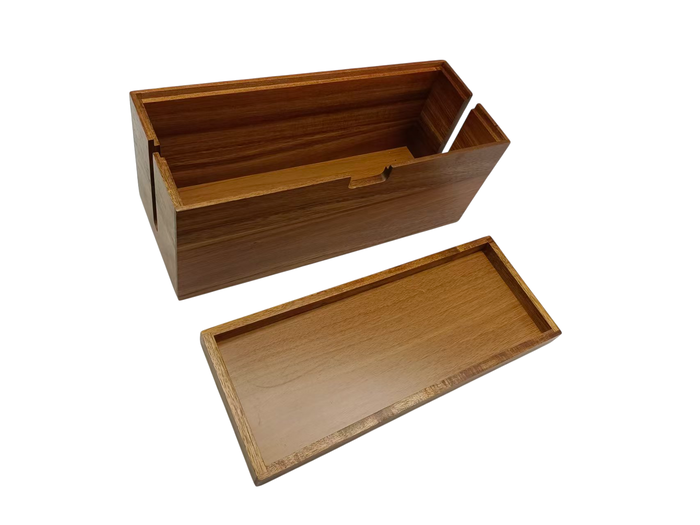 DKD Home Decor Organizador de Cables y Enchufes de Acacia Natural