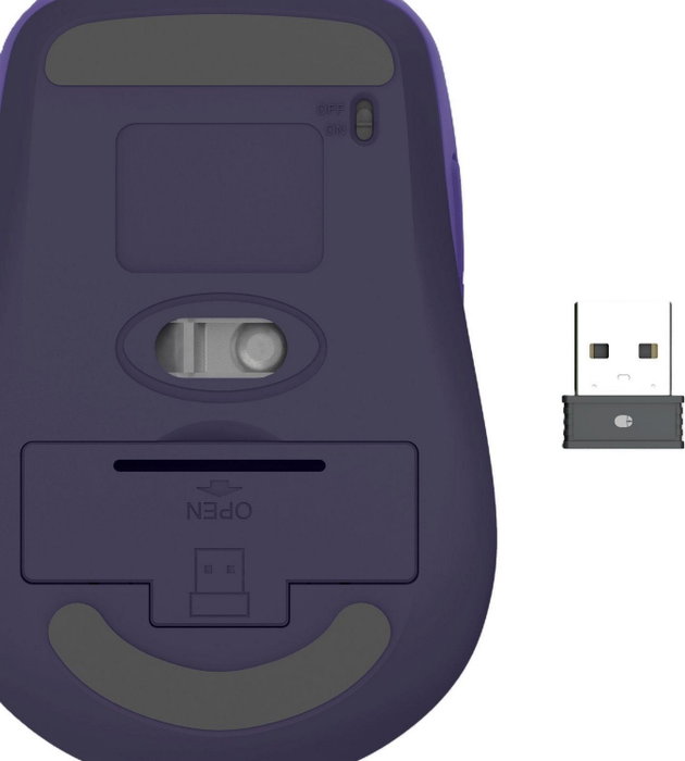 Hama WM-450 Ratón inalámbrico Fioletowy