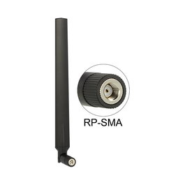 DeLOCK Antena WLAN RP-SMA 7 dBi Negro