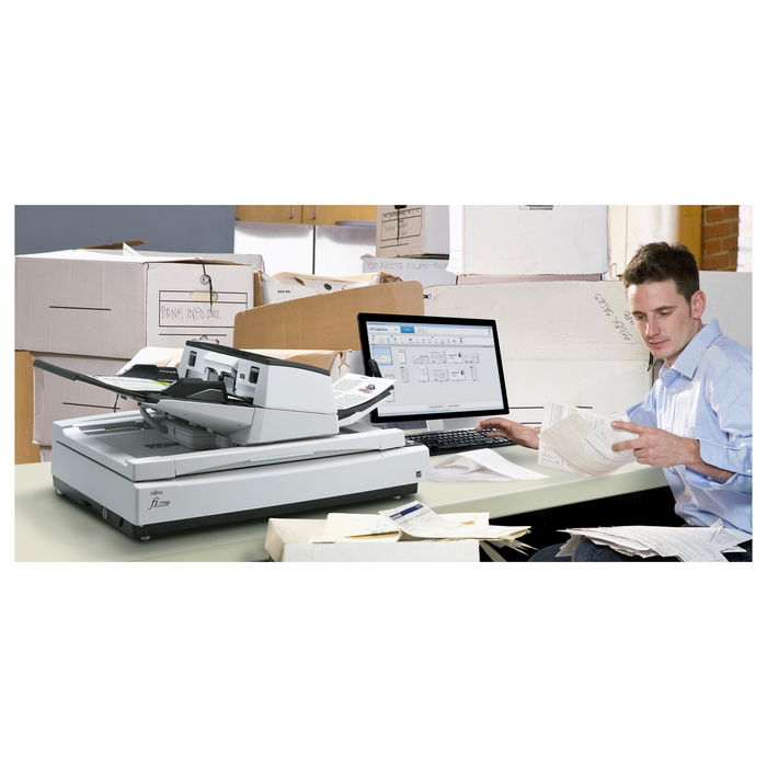 Ricoh fi-7700 Escáner de Documentos, Doble Cara, 100 ppm, Triple CCD, 600 x 600 DPI, USB 3.2 Gen 1