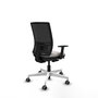 PIQUERAS Y CRESPO Silla de oficina Yunquera con mecanismo Sincro/Traslack, Blanco y Negro