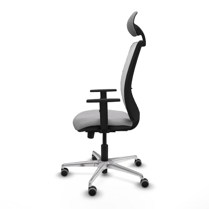 PIQUERAS Y CRESPO Silla de oficina Zulema con mecanismo Sincro/Traslack Gris claro y Blanco PIQUERAS Y CRESPO Silla de oficina Zulema con mecanismo Sincro/Traslack Gris claro y Blanco