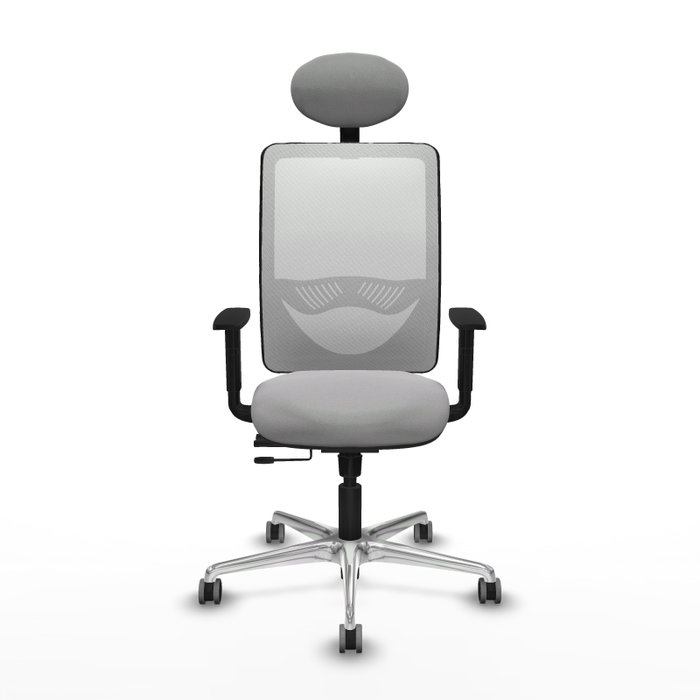 PIQUERAS Y CRESPO Silla de oficina Zulema con mecanismo Sincro/Traslack Gris claro y Blanco PIQUERAS Y CRESPO Silla de oficina Zulema con mecanismo Sincro/Traslack Gris claro y Blanco
