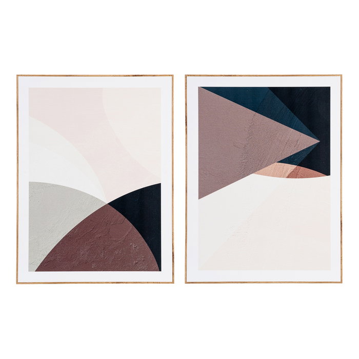 Cuadro Abstracto 2/M Madera Impreso 60 X 3 X 80 cm (Set de 2) Cuadro Abstracto 2/M Madera Impreso 60 X 3 X 80 cm (Set de 2)