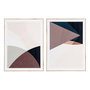 Cuadro Abstracto 2/M Madera Impreso 60 X 3 X 80 cm (Set de 2)