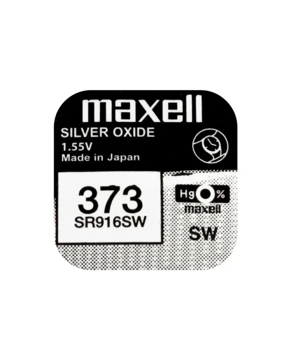 Maxell 18290300 Pila SR916SW Óxido de Plata 1.55V 26.5mAh - Pack de 10 Unidades Recargables, Libre de Mercurio, en Blister